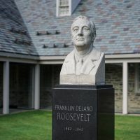 Enscribed bust of FDR at the FDR Library