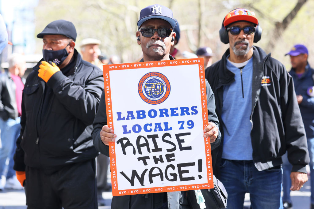 New York Attorney General Letitia James And Labor Union Reps Call On NY Lawmakers To Raise State's Minimum Wage