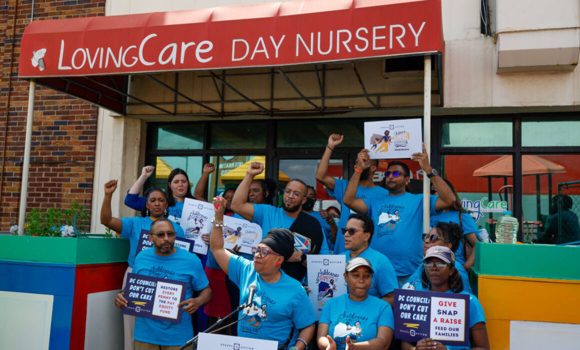 D.C. Childcare Providers and Organizers at Community Change Action Day Without Child Care 2023