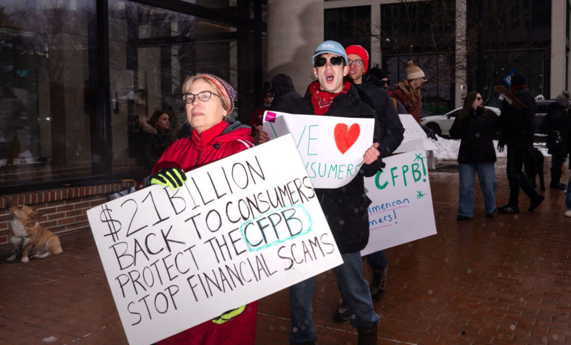 Activists Demonstrate Outside Of The Consumer Financial Protection Bureau